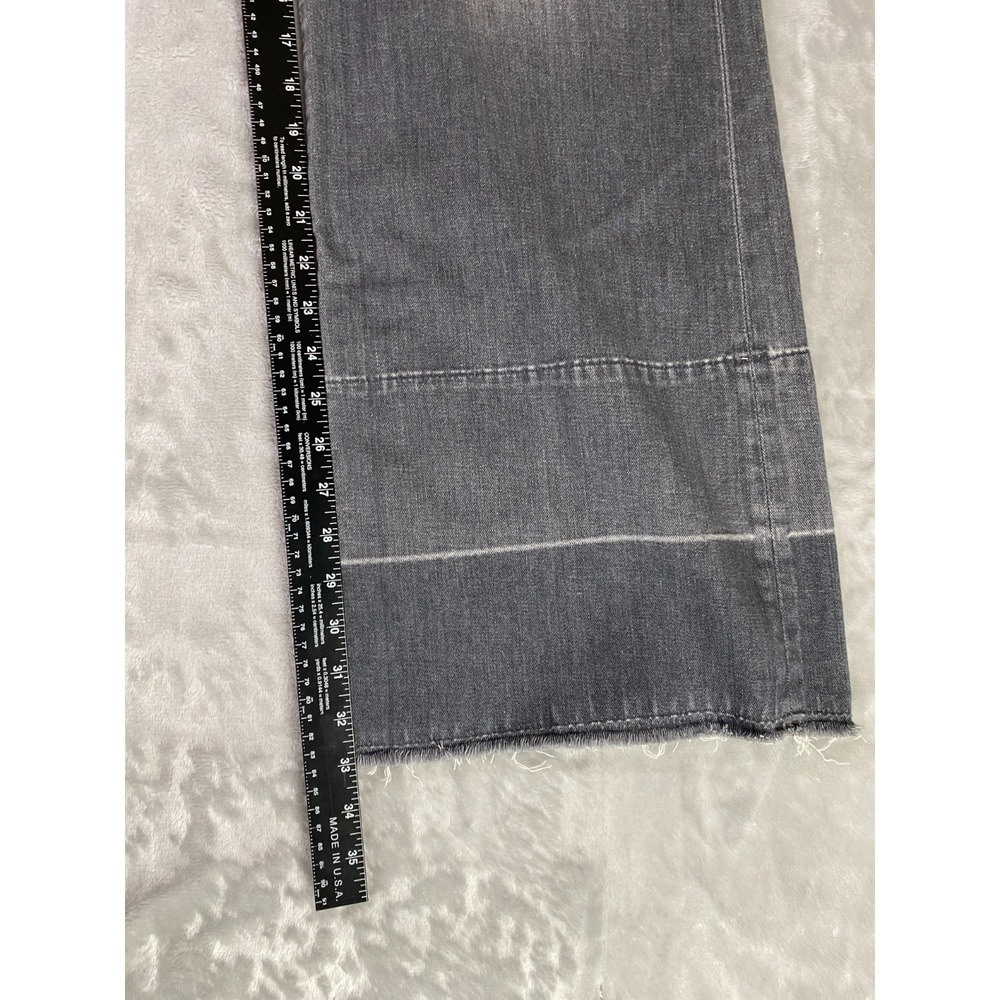 7 For All Mankind The Ultra High Rise Jo Jeans Women 30 Gray Wide Leg Raw Hem - Picture 5 of 5